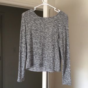 Cropped long sleeve tee